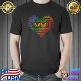 Nice proud LGBT Nana Rainbow Heart - Grandma T-s Unisex