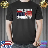 Nice proud member of the LGBFJB community Funny American flag Anti Biden T-Shirt Unisex