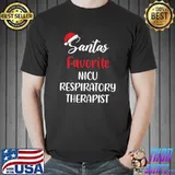 Nice santa's Favorite Nicu Respiratory Therapist Christmas Premium T-Shirt Unisex