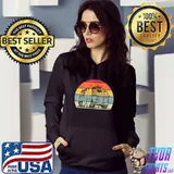 Nice vintage Car Retro Beach Car Silhouette Automotive Lover 80s T-Shirt