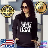 Nice vintage straight outta 1991 30th birthday 30 years old T-shirt
