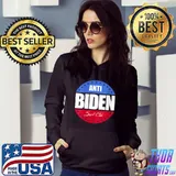Official Anti Biden Social Club Button Anti-Biden Social Club T-shirt