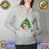 Official christmas Family Christmas Tree Holiday Pug Dog Lovers T-s Full Zip Hooded