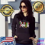 Official christmas Squad Funny Xmas Tree Lights Gifts Family Matching T-Shirt