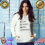 Official Funny Eat Sleep PS5 Repeat Gamer Unisex T-Shirt