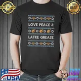 Official Funny Ugly Hanukkah Sweater Love Latke Grease T Shirt