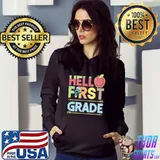 Official helllo First Day Of School Grade Teacher T-Shirt