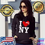 Official i Heart Love NY New York City NYC Santa Hat Christmas T-Shirt