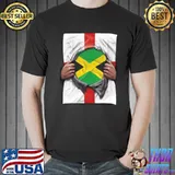 Official Jamaica Flag English Flag Ripped Shirt Unisex