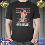 Official let’go Brandon Donald Trump Christmas T-Shirt