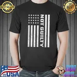 Official Mens not guilty usa flag Conservative and republican T-Shirt
