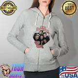 Official one Direction Girl Heart Shirt Full Zip Hooded