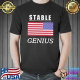 Official Premium Stable Genius American Flag Shirt