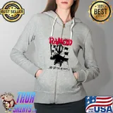 Official Rancid And Out Come The Wolves Unisex T-Shirt Full Zip Hooded