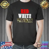 Official red White Veteran 4th of July Patriotic America Men Women Premium T-Shirt Unisex