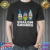 Official Shalom Gnomes Funny Jew Hanukkah Pajamas Chanukah PJs Women T-Shirt
