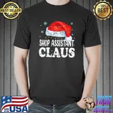 Official Shop Assistant Santa Claus Christmas Funny Matching Costume T-Shirt Unisex