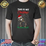 Official this Is My Christmas Pajama Dabbing skeleton T-Shirt Unisex