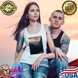 Official vintage Mountain Sunset Pine Tree Hiking Landscape Adventure T-s Tank Top