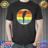 Official Vintage Parrot Retro Parrot Silhouette Bird Animal Lover 80s T Shirt
