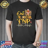 One Thankful FNP Nurse Turkey Stethoscope Thanksgiving Fall T-Shirt