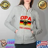 Opa The Man The Myth The Legend Eagle Germany Flag Shirt Full Zip Hooded