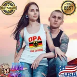 Opa The Man The Myth The Legend Eagle Germany Flag Shirt Tank Top