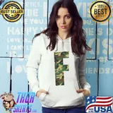 Original capital Letter F Initial - First Last Name Camo Monogram T-Shirt