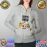 Original Dabbing through the snow santa christmas Full Zip Hooded