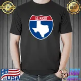 Original el Paso Texas TX Interstate Highway Vacation Souvenir T-Shirt Unisex