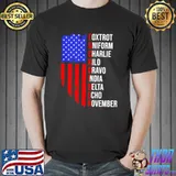 Original Foxtrot uniform charlie kilo bravo india delta echo november American flag shirt