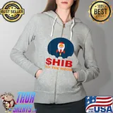 Original $hib To The Moon Shiba Inu Coin Millionaire Crypto Loading T-Shirt Full Zip Hooded