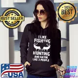 Original I Like Fishing And Hunting And Maybe Like 3 People Shirt