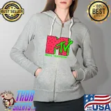 Original mademark x MTV - MTV Watermelon Fruit Logo T-Shirt Full Zip Hooded