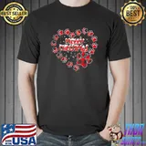 Original Merry Christmas Paws Dog Heart Red Buffalo Plaid Xmas Pajama T Shirt Unisex