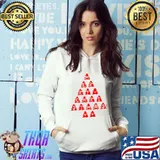 Original merry Christmas Tree Red Colour T-s Hoodie