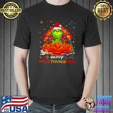 Original Santa grinch happy hallothanksmas christmas shirt