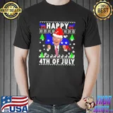 Original Santa Joe Biden Happy 4th of July Ugly Christmas Sweater 2021 T-Shirt