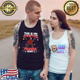 Original this Is My Christmas Pajama Shirt Red Plaid Sword Mark T-Shirt Tank Top