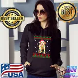 Original Xmas Ugly Sweater Christmas Lights Labrador Dog Lover T Shirt