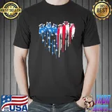 Premium american Heart Owl Freedom Colors Shirt Unisex