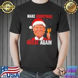 Premium Classic Make Christmas Great Again Funny Trump Ugly Christmas T-Shirt
