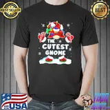 Premium Cutest Gnome Gnomies Red Plaid Matching Family Christmas T-Shirt