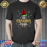 Premium Grandma Gnome Buffalo Plaid Matching Family Christmas Pajama T Shirt