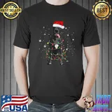 Premium Great Dane Dog Tree Christmas Lights Xmas Pajama Matching T Shirt