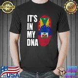 Premium grenadian And Haitian Mix DNA Flag Heritage T-s Unisex