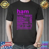 Premium Ham Nutrition Thanksgiving Costume Food Facts Christmas T Shirt