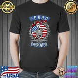 Premium idaho Carpenter Skeleton USA Flag Woodworker T-Shirt Unisex