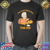 Premium i’m Just Here For The Pie Joe Biden Turkey Eating Pumpkin T-Shirt