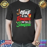 Premium jesus ist der grund für die saison weihnachten neujahr shirt